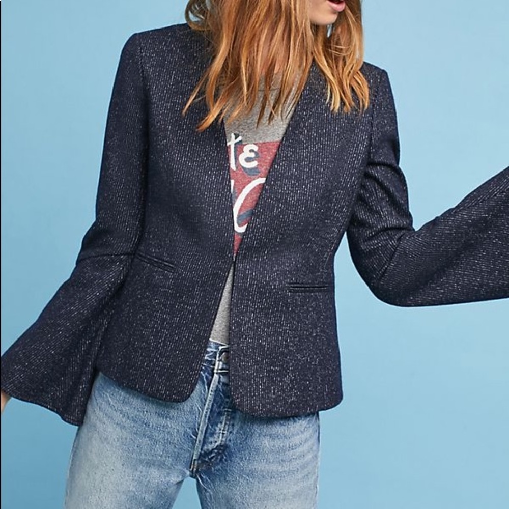 Anthropologie pinstriped blazer